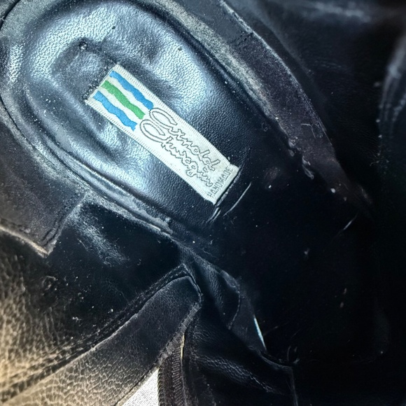 Cute Vintage 90s Black leather lace-up ankle boots - Picture 11 of 11